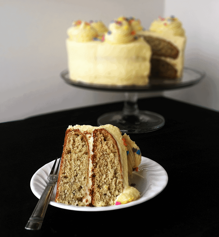 Roasted Banana Cream Cake