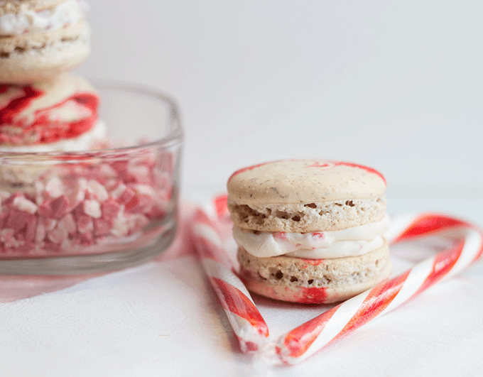 Peppermint French Macarons - Cookie Dough and Oven Mitt
