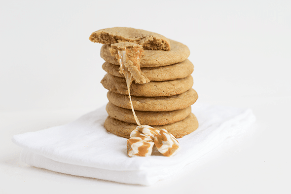 Caramel Filled Brown Sugar Cookies #recipe #cookies