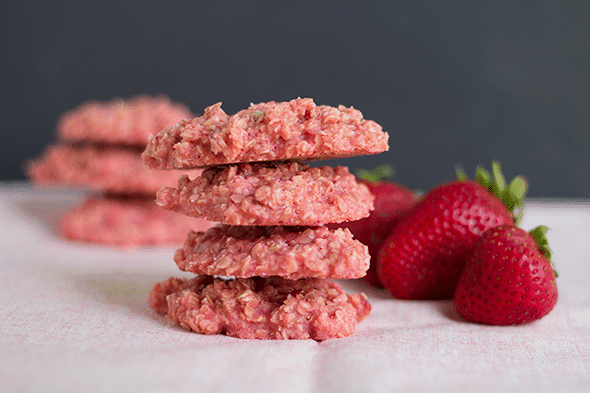 Strawberries & Cream No Bake Cookies