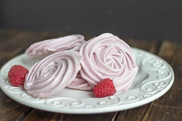 Raspberry Meringue Cookies