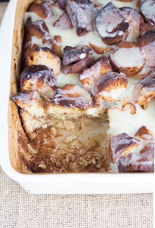 Eggnog Donut Bread Pudding