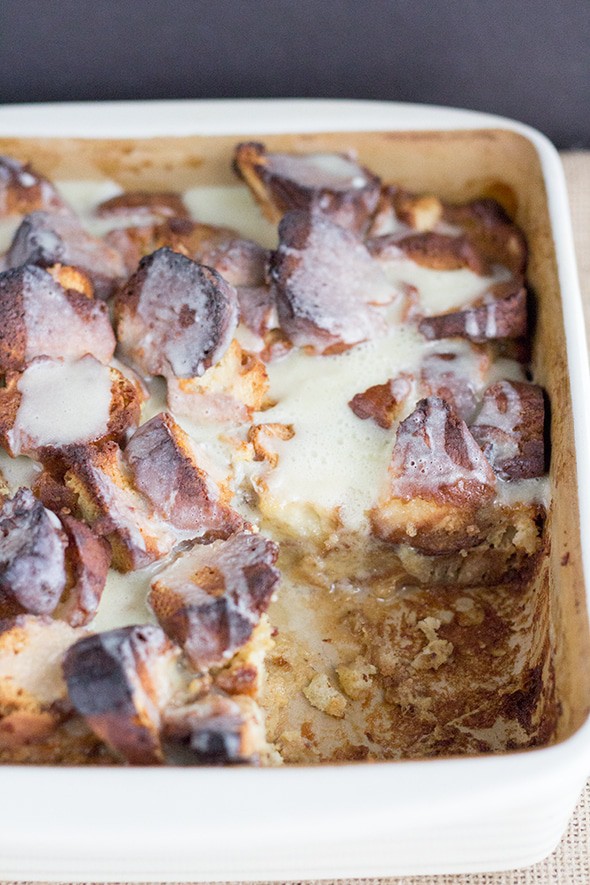 Eggnog Donut Bread Pudding