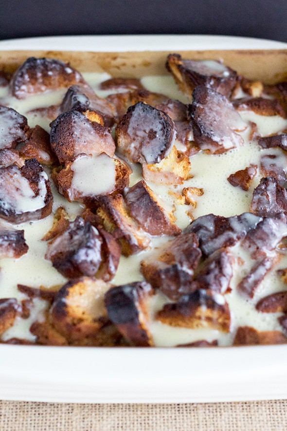 Eggnog Donut Bread Pudding