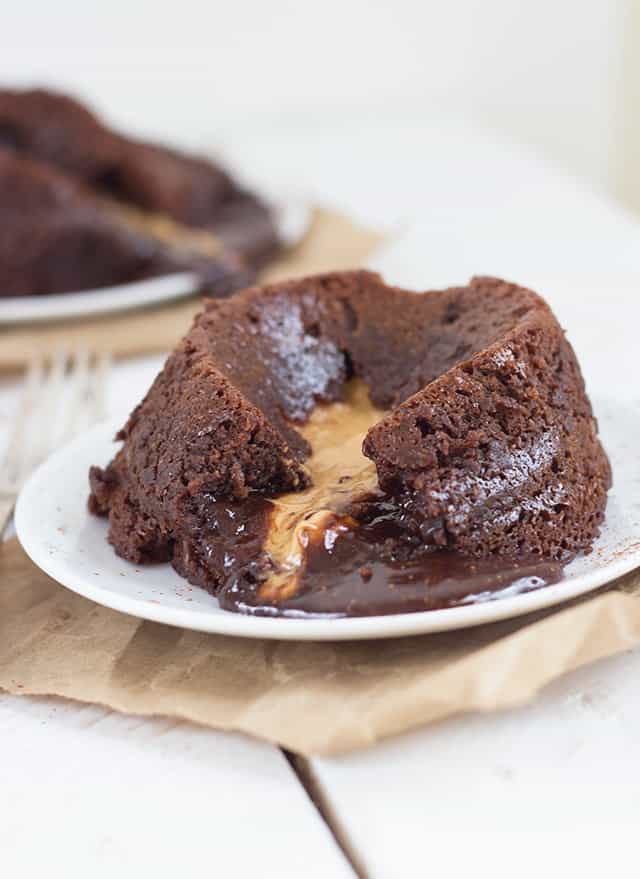 Peanut Butter Chocolate Lava Cakes