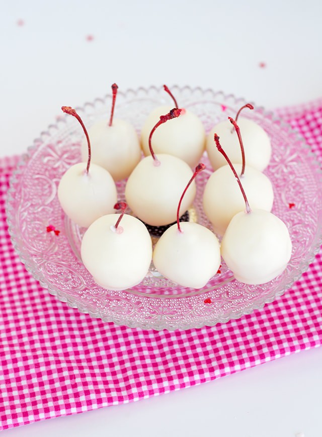 White Chocolate Cherry Truffles