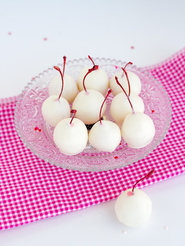 White Chocolate Cherry Truffles