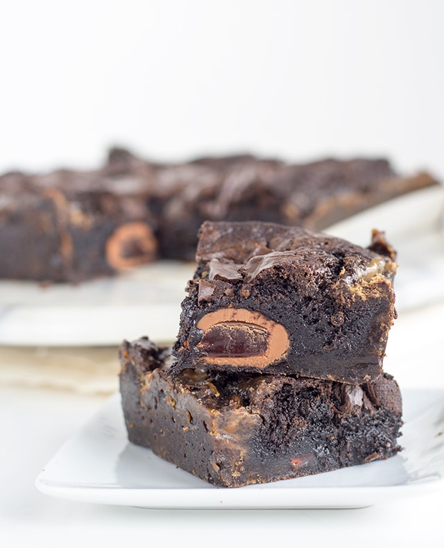 Coffee Caramel Cadbury Egg Brownies