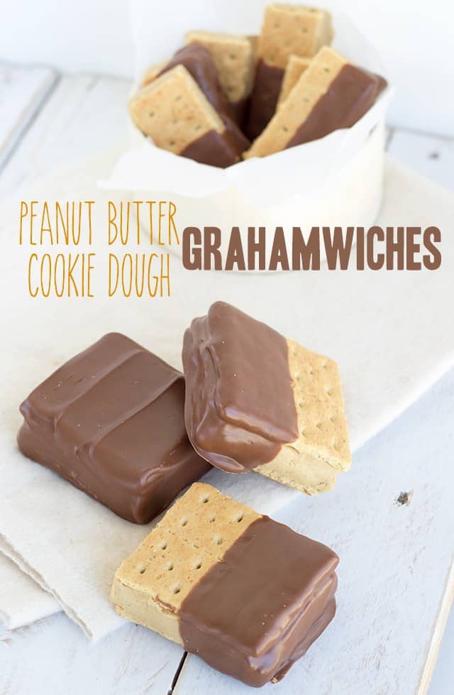 Peanut Butter Cookie Dough Graham Cracker Sandwiches