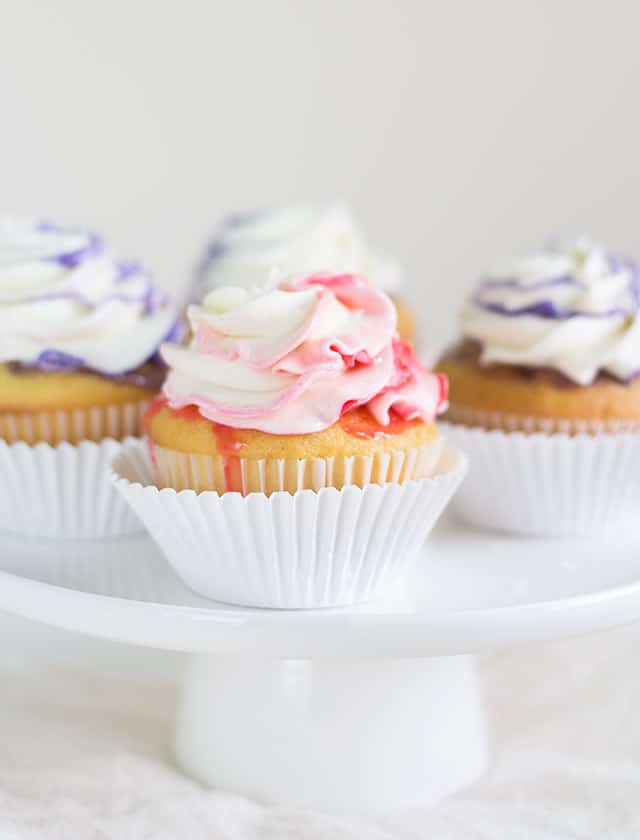 Kool-Aid Poke Cupcakes - Cookie Dough and Oven Mitt