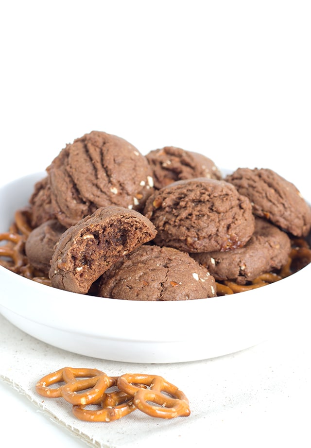 Chocolate Stout and Pretzel Cookies