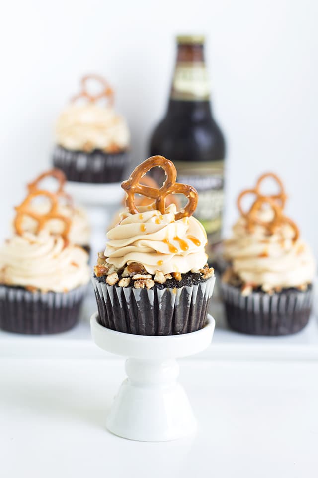 Chocolate Stout Cupcakes with Salted Caramel Buttercream - Cookie Dough ...