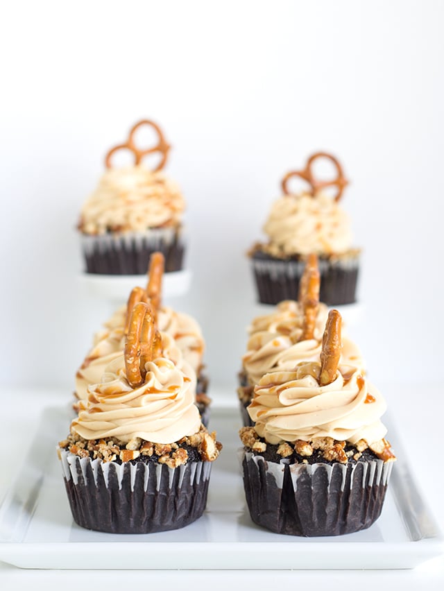 Chocolate Stout Cupcakes with Salted Carmel Frosting