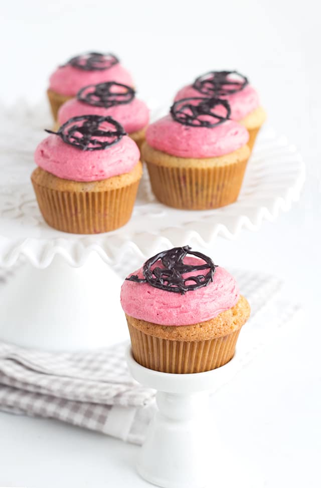 "Nightlock" Berry Cupcakes with Berry Frosting