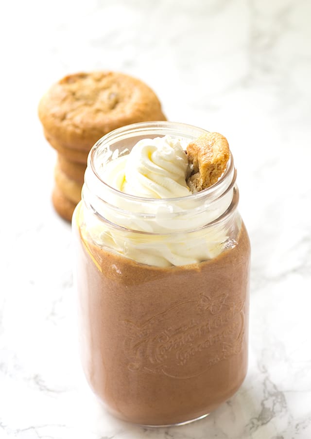 Chocolate Peanut Butter Milkshake - a quick and easy chocolate peanut butter milkshake that makes the perfect sweet treat!