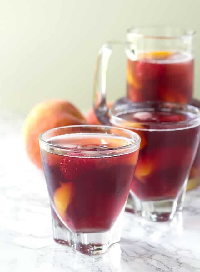 Peach and Raspberry Sun Tea Recipe - Kudos Kitchen by Renee