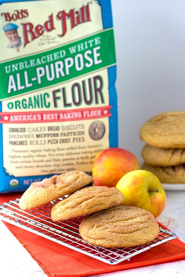 Apple Pie Stuffed Snickerdoodles - apple pie filling stuffed inside thick and fluffy snickerdoodles!