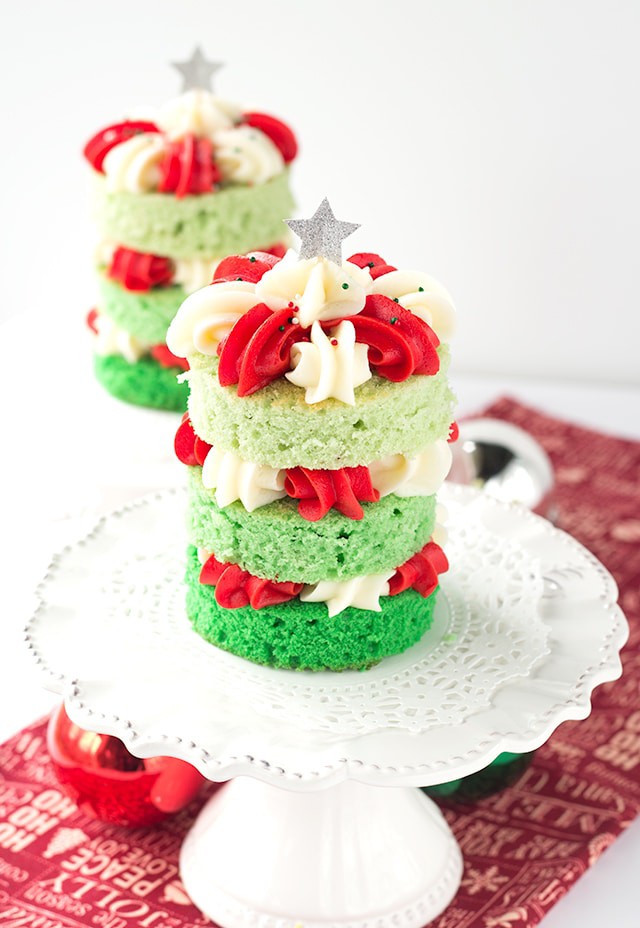 christmas tree birthday cake